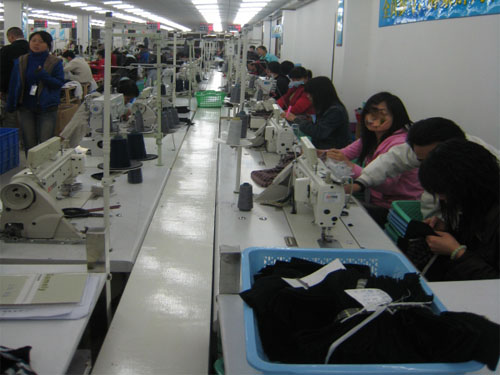 日進制衣廠車間